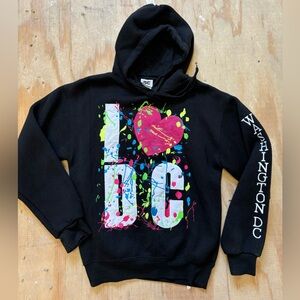 🔥 Vintage 90’s Washington DC Hoodie fully embroidered size sm  great condition